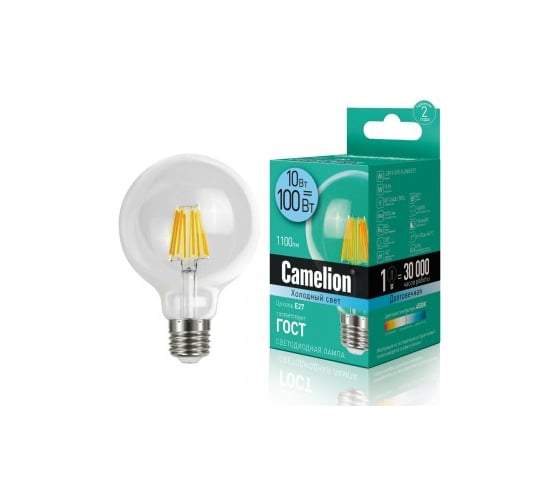 Светодиодная лампа Camelion LED10-G95-FL/845/E27 10Вт 220В 13232