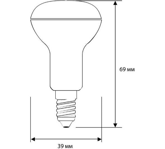 Светодиодная лампа 4Вт 220В Camelion LED4-R39/830/E14 13353
