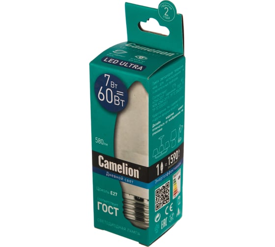 Светодиодная лампа Camelion LED7-C35/865/E27 7Вт 220В 12649