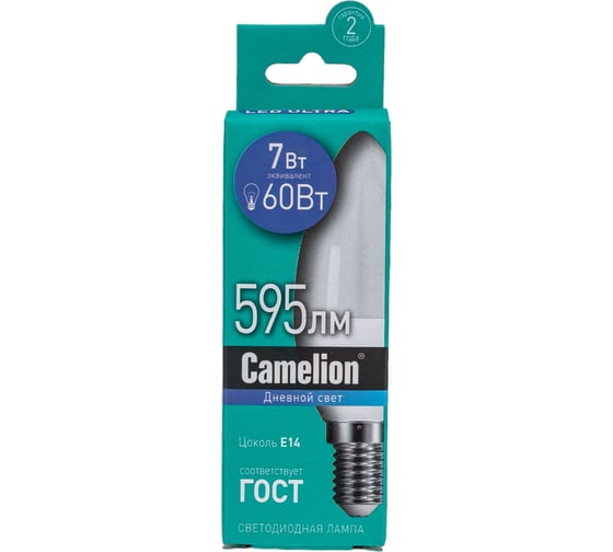 Светодиодная лампа Camelion LED7-C35/865/E14 7Вт 220В 12648