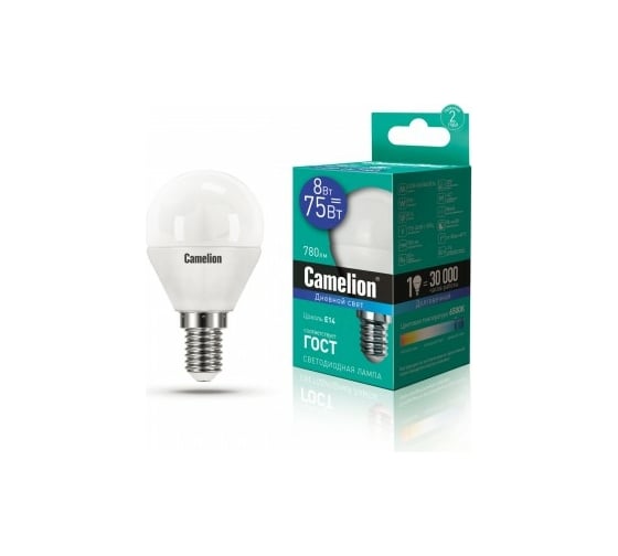 Светодиодная лампа Camelion LED8-G45/865/E14 8Вт 220В 13371