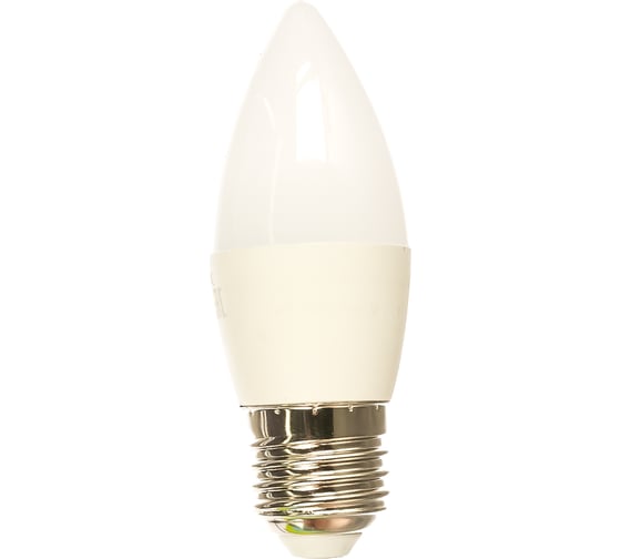 Электрическая светодиодная лампа Ergolux LED-C35-7W-E27-6K Свеча 7Вт E27 6500K 172-265В 13299