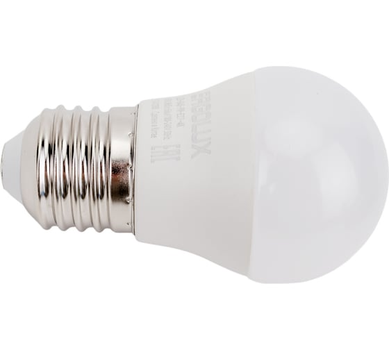 Электрическая светодиодная лампа Ergolux LED-G45-9W-E27-4K Шар 9Вт E27 4500K 172-265В 13177
