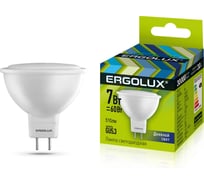 Электрическая светодиодная лампа Ergolux LED-JCDR-7W-GU5.3-6K JCDR 7Вт GU5.3 6500K 172-265В 12881