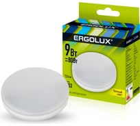 Электрическая светодиодная лампа Ergolux LED-GX53-9W-GX53-3K 9Вт GX53 3000К 172-265В 13514