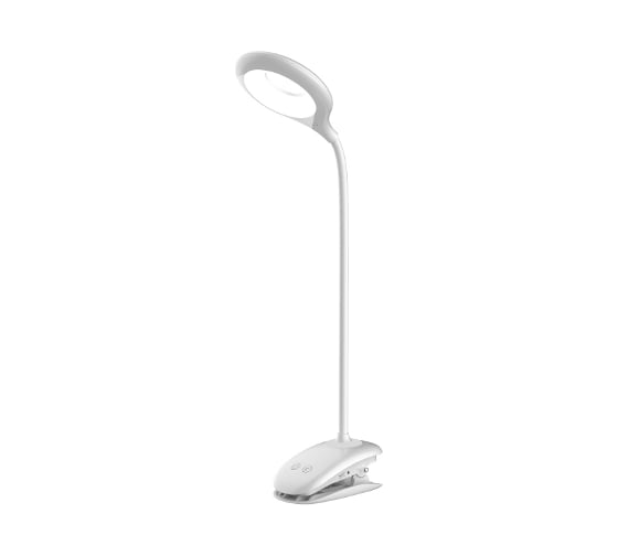 Настольный аккумуляторный светильник Ultraflash UF-705 с прищепкой, белый, 20LED С01 13254 1