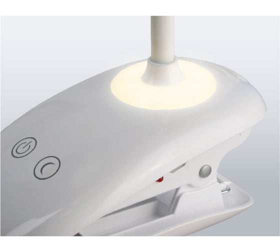 Настольный аккумуляторный светильник Ultraflash UF-705 с прищепкой, белый, 20LED С01 13254