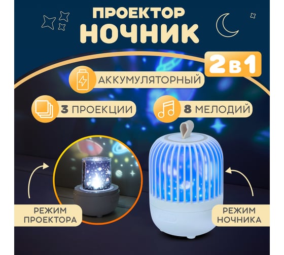 Светодиодный ночник-проектор Neon-Night melony 601-525