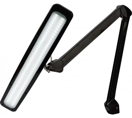 Настольная бестеневая лампа на струбцине REXANT ECO light, 84 SMD LED, сенсорный диммер, черная 31-0411