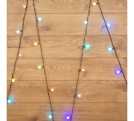 Гирлянда Neon-Night шарики ø18 мм, 5 м, темно-зеленый пвх, 30 диодов, цвет rgb 303-540