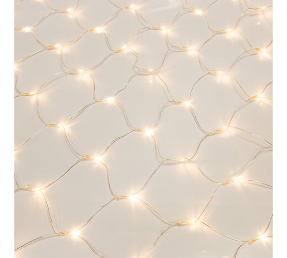 Гирлянда Neon-Night сеть 1,5x1,5 м, прозрачный пвх, 96 led теплый белый 215-106