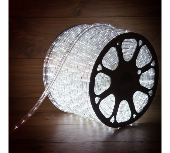 Гирлянда дюралайт Neon-Night LED, 24В, 36 LED/м, белый, бухта 100м 121-155
