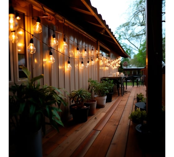 Белт-лайт Neon-Night Belt-light 2 жилы, шаг 40 см, подвесные патроны E27, IP65, черная, 100 м 331-231