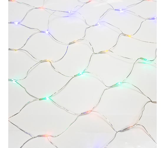 Гирлянда Neon-Night сеть 1,5x1,5 м, прозрачный пвх, 96 led мультиколор 215-109