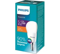 Светодиодная лампа PHILIPS ESSLEDLustre 5.5-60Вт E14 теплый белый свет 1267373