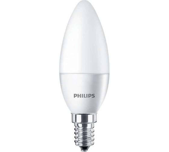 Светодиодная лампа PHILIPS ESSLED Candle 6.5-75Вт E14 теплый белый свет 1267366