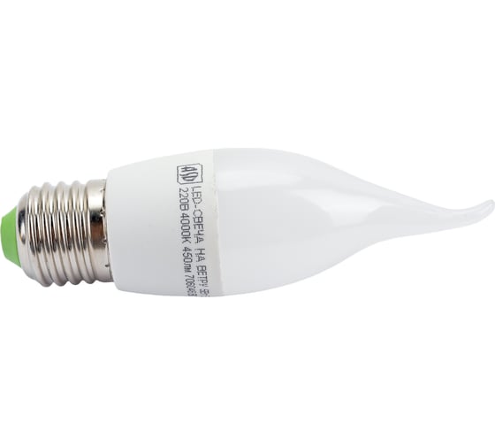 ASD Лампа сд LED-СВЕЧА НА ВЕТРУ-std 5Вт 230В Е27 4000К 450Лм 4690612004549