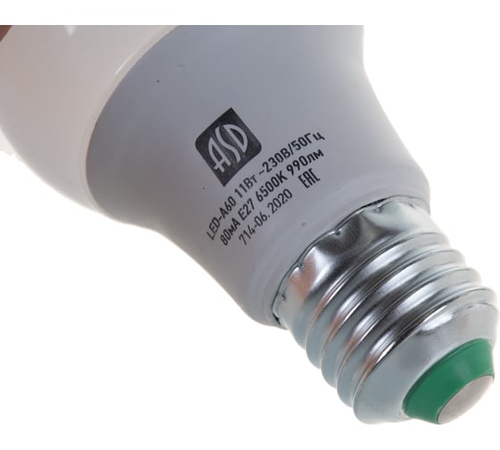 ASD Лампа сд LED-A60-std 11Вт 230В Е27 6500К 990Лм 4690612014197