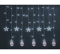 Гирлянда Navigator NGF-D037-02 бахрома звезды и снеговики CW 3*0.6м IP20 95025