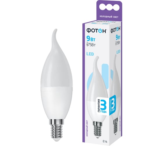 Светодиодная лампа ФОТОН LED BXS35 9W E14 6500K 23981