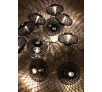 Гирлянда КОСМОС-Фонарики лофт метал. черн диаметр 5x3см 10LED, KOC_GIR-B119