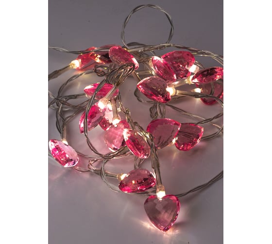 Гирлянда КОСМОС-Сердечки 3D 2.5x1х2,3см 20LED, KOC_GIR-B111