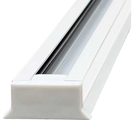 Трапециевидный однофазный шинопровод truEnergy алюминиевый, 1 метр, белый 25006