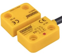 Магнитный датчик Emas 2НЗ+НО, провод 2м, расстояние срабатывания 5 мм, индикация LED, правый выход, IP68 SMS31RC2-S15