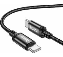 Кабель Type-с Hoco x91 radiance type-c - type-с 3 метра, 60w, 3a, нейлон, черный 23753-X91ttBK