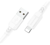 Type-с кабель Borofone bx81 goodway type-c - lightning 1 метр, 20w, 3a, пвх, белый 23752-BX81tiW