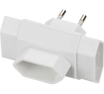 Блок плоский на 3 гнезда 2П TDM ELECTRIC 2,5 А 250 B под плоскую вилку белый AQ1806-0207