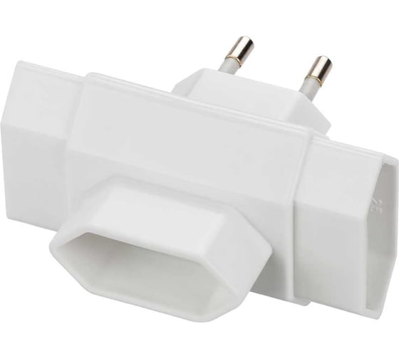 Плоский блок на 3 гнезда TDM ELECTRIC 2П 2.5 А, 250 B, под плоскую вилку, белый SQ1806-0207 1