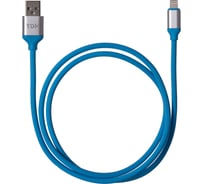 Дата-кабель TDM ELECTRIC ДК 18, USB - Lightning, 1 м, силиконовая оплетка, голубой, SQ1810-0318