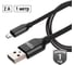 Дата-кабель TDM ELECTRIC ДК 7, USB - micro USB, 1 м, тканевая оплетка, черный, SQ1810-0307 2