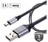 Дата-кабель TDM ELECTRIC ДК 11, USB - USB Type-C, 1 м, тканевая оплетка, серый, SQ1810-0311 2