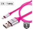 Дата-кабель TDM ELECTRIC ДК 21, USB - Lightning, 1 м, силиконовая оплетка, розовый, SQ1810-0321 2