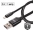Дата-кабель TDM ELECTRIC ДК 9, USB - Lightning, 1 м, тканевая оплетка, черный, SQ1810-0309 2