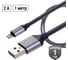 Дата-кабель TDM ELECTRIC ДК 12, USB - Lightning, 1 м, тканевая оплетка, серый, SQ1810-0312 4