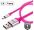 Дата-кабель TDM ELECTRIC ДК 20, USB - USB Type-C, 1 м, силиконовая оплетка, розовый, SQ1810-0320 2