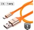 Дата-кабель TDM ELECTRIC ДК 14, USB - USB Type-C, 1 м, силиконовая оплетка, оранжевый, SQ1810-0314 2