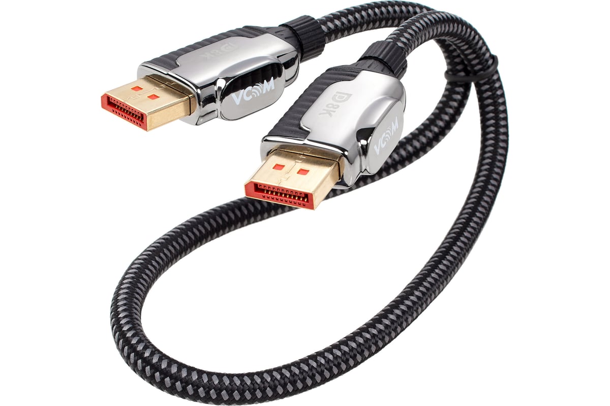 Соединительный кабель VCOM displayport v1.4, 8k 60hz, медь, 0.5m CG634 ...