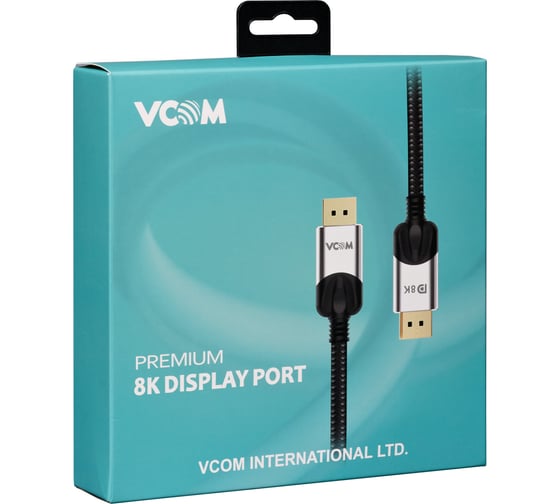 Соединительный кабель VCOM displayport v1.4, 8k 60hz, 2m, медь CG635-2M