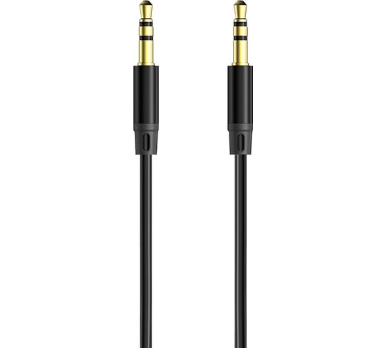 AUX аудиокабель Jack3.5мм - Jack3.5мм, 1.2 м, черный, AXXA Deppa 7006