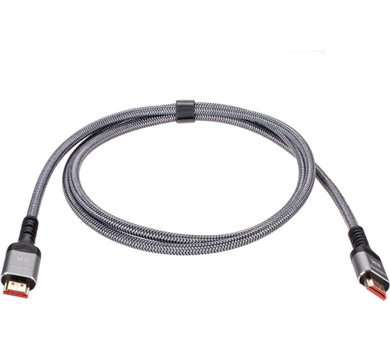 Кабель hdmi 19m/m ver 2.1 8k 60hz AOpen/Qust оплетка 1.5m серый ACG859A-1.5