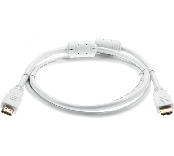 Кабель hdmi 19m/m ver 2.0 AOpen/Qust 1.8m 2 фильтра белый медь ACG711DW-1.8M 1