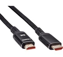 Кабель hdmi 19m/m ver 2.1 AOpen/Qust 8k 60hz оплетка 1.5m черный ACG859B-1.5
