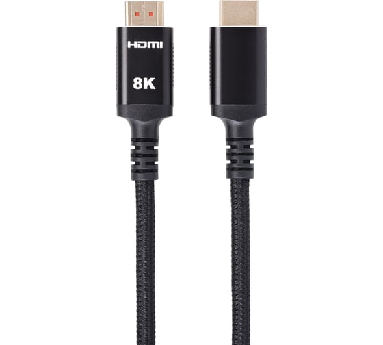Кабель hdmi 19m/m ver 2.1 AOpen/Qust 8k 60hz оплетка 1.5m черный ACG859B-1.5