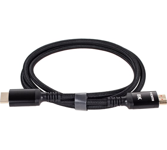 Кабель hdmi 19m/m ver 2.1 AOpen/Qust 8k 60hz оплетка 1.5m черный ACG859B-1.5