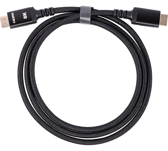 Кабель hdmi 19m/m ver 2.1 AOpen/Qust 8k 60hz оплетка 1.5m черный ACG859B-1.5