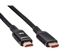 Кабель hdmi 19m/m ver 2.1 AOpen/Qust 8k 60hz оплетка 1m черный ACG859B-1.0